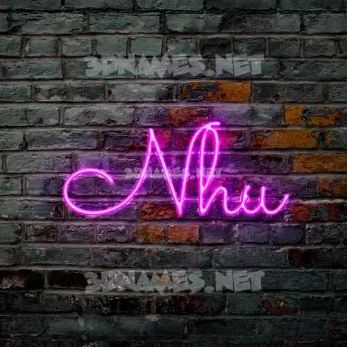 nhu in Pink Neon style - 3D name wallpaper nhu in Pink Neon style - 3D name wallpaper