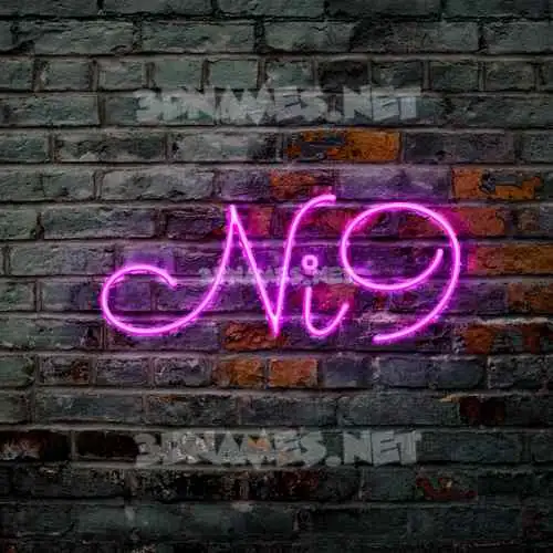 ni9 in Pink Neon style - 3D name wallpaper