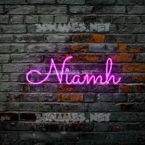 niamh in Pink Neon style - 3D name wallpaper