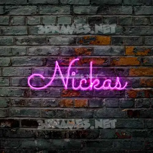 nickas in Pink Neon style - 3D name wallpaper nickas in Pink Neon style - 3D name wallpaper
