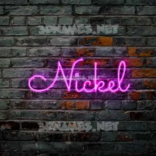 nickel in Pink Neon style - 3D name wallpaper