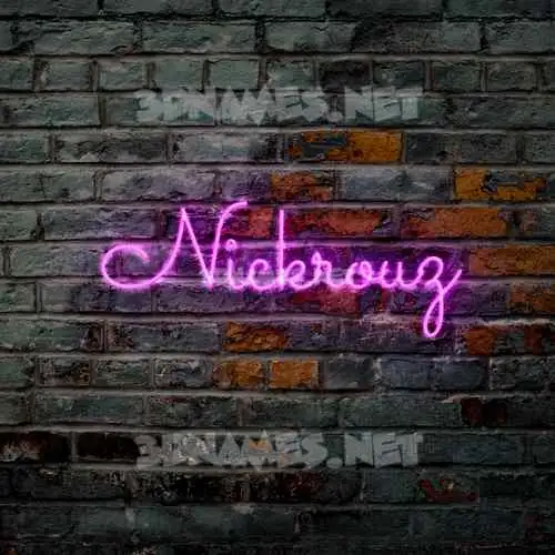 nickrouz in Pink Neon style - 3D name wallpaper nickrouz in Pink Neon style - 3D name wallpaper