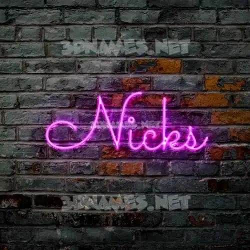 nicks in Pink Neon style - 3D name wallpaper nicks in Pink Neon style - 3D name wallpaper
