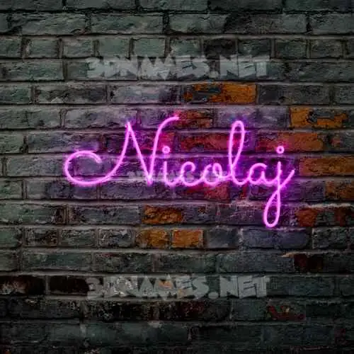 nicolaj in Pink Neon style - 3D name wallpaper nicolaj in Pink Neon style - 3D name wallpaper