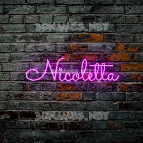 nicoletta in Pink Neon style - 3D name wallpaper nicoletta in Pink Neon style - 3D name wallpaper