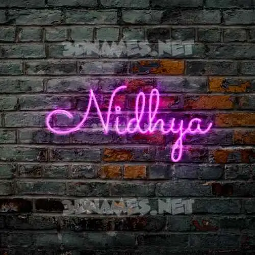 nidhya in Pink Neon style - 3D name wallpaper nidhya in Pink Neon style - 3D name wallpaper