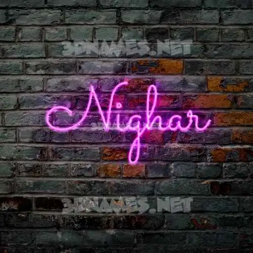 nighar in Pink Neon style - 3D name wallpaper nighar in Pink Neon style - 3D name wallpaper