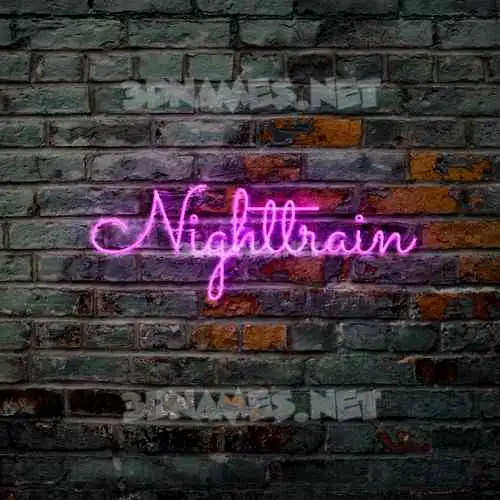nighttrain in Pink Neon style - 3D name wallpaper nighttrain in Pink Neon style - 3D name wallpaper