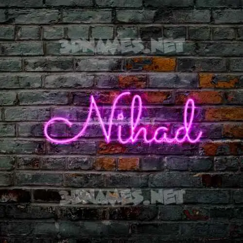 nihad in Pink Neon style - 3D name wallpaper nihad in Pink Neon style - 3D name wallpaper