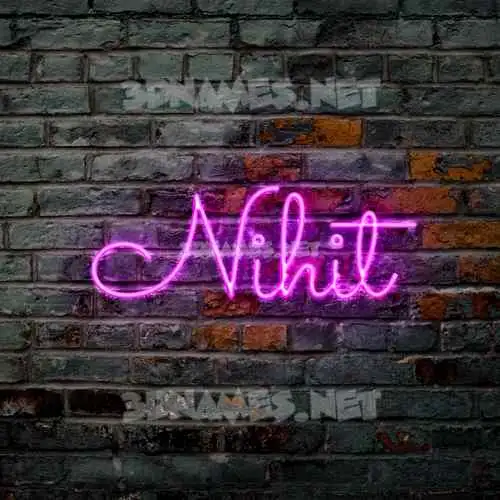 nihit in Pink Neon style - 3D name wallpaper nihit in Pink Neon style - 3D name wallpaper
