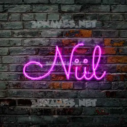 niil in Pink Neon style - 3D name wallpaper