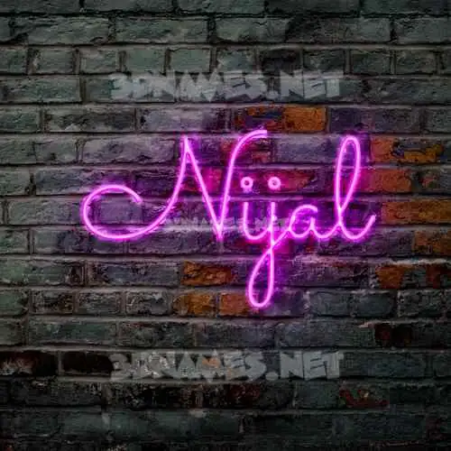 nijal in Pink Neon style - 3D name wallpaper nijal in Pink Neon style - 3D name wallpaper
