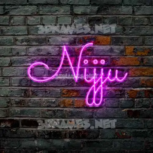 nijju in Pink Neon style - 3D name wallpaper nijju in Pink Neon style - 3D name wallpaper