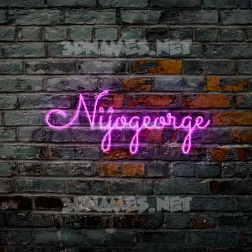 nijogeorge in Pink Neon style - 3D name wallpaper nijogeorge in Pink Neon style - 3D name wallpaper
