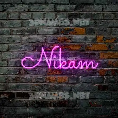 nikam in Pink Neon style - 3D name wallpaper nikam in Pink Neon style - 3D name wallpaper