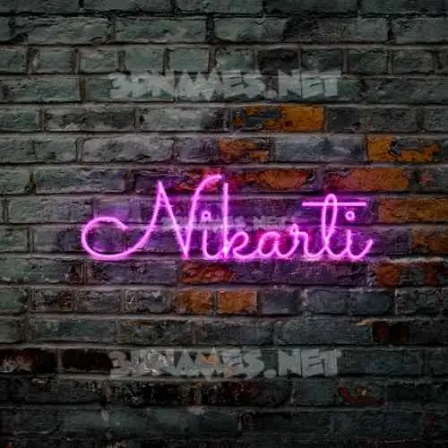 nikarti in Pink Neon style - 3D name wallpaper nikarti in Pink Neon style - 3D name wallpaper