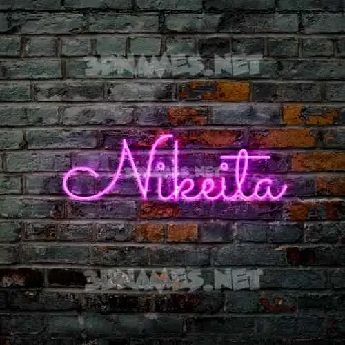 nikeita in Pink Neon style - 3D name wallpaper nikeita in Pink Neon style - 3D name wallpaper