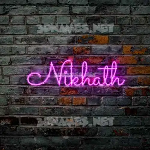 nikhath in Pink Neon style - 3D name wallpaper nikhath in Pink Neon style - 3D name wallpaper
