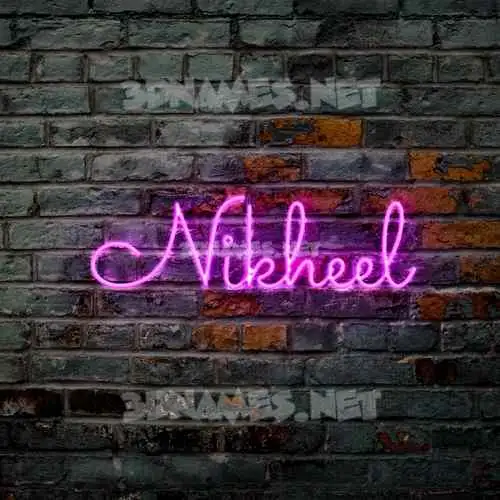 nikheel in Pink Neon style - 3D name wallpaper nikheel in Pink Neon style - 3D name wallpaper