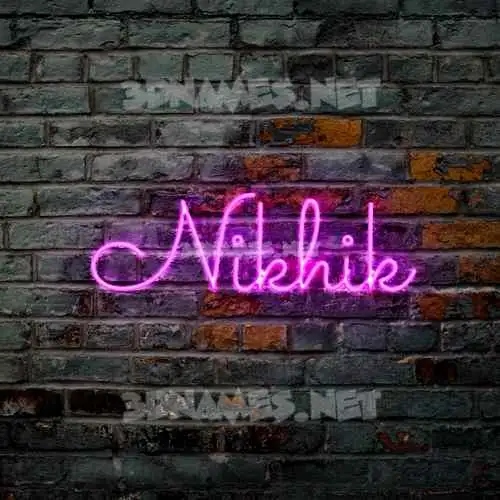 nikhik in Pink Neon style - 3D name wallpaper nikhik in Pink Neon style - 3D name wallpaper