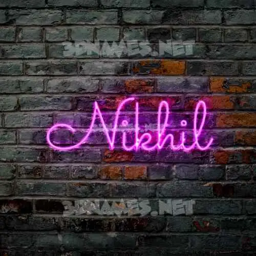 nikhil in Pink Neon style - 3D name wallpaper nikhil in Pink Neon style - 3D name wallpaper