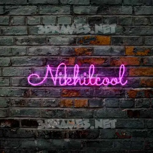 nikhilcool in Pink Neon style - 3D name wallpaper nikhilcool in Pink Neon style - 3D name wallpaper