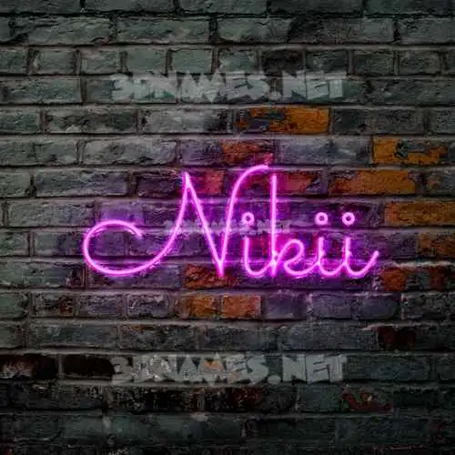 nikii in Pink Neon style - 3D name wallpaper nikii in Pink Neon style - 3D name wallpaper