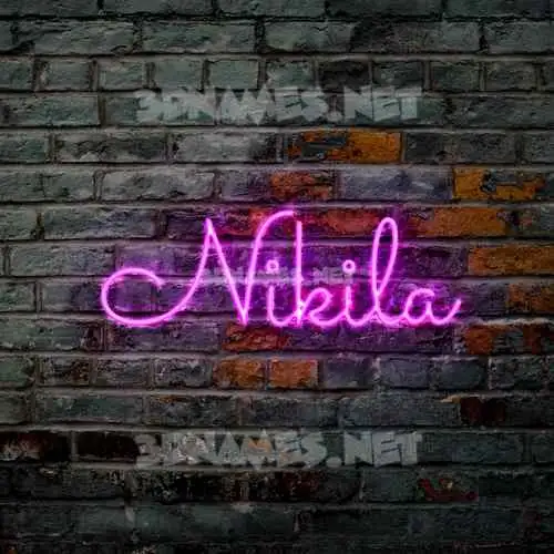 nikila in Pink Neon style - 3D name wallpaper nikila in Pink Neon style - 3D name wallpaper