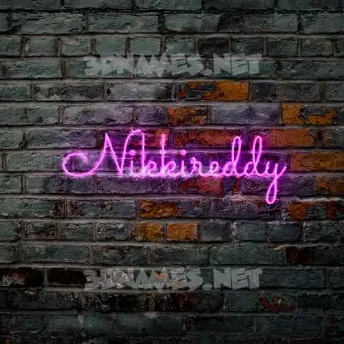 nikkireddy in Pink Neon style - 3D name wallpaper nikkireddy in Pink Neon style - 3D name wallpaper