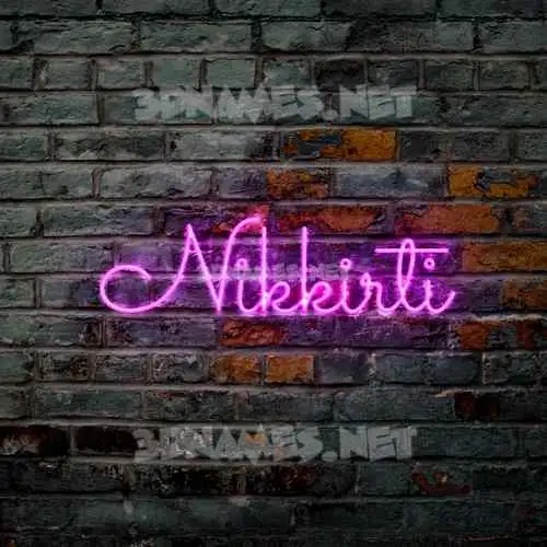 nikkirti in Pink Neon style - 3D name wallpaper nikkirti in Pink Neon style - 3D name wallpaper