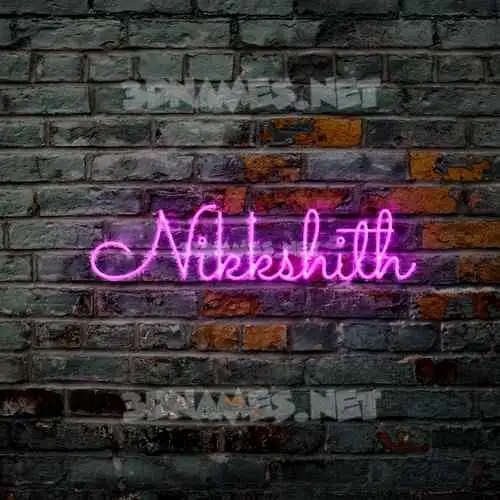 nikkshith in Pink Neon style - 3D name wallpaper nikkshith in Pink Neon style - 3D name wallpaper