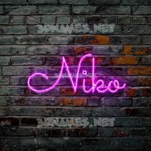 niko in Pink Neon style - 3D name wallpaper niko in Pink Neon style - 3D name wallpaper