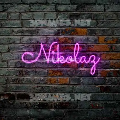 nikolaz in Pink Neon style - 3D name wallpaper nikolaz in Pink Neon style - 3D name wallpaper