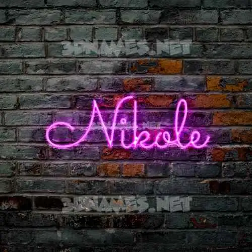 nikole in Pink Neon style - 3D name wallpaper