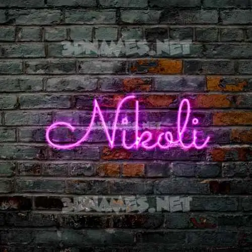 nikoli in Pink Neon style - 3D name wallpaper nikoli in Pink Neon style - 3D name wallpaper