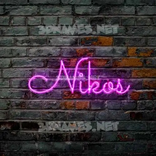 nikos in Pink Neon style - 3D name wallpaper nikos in Pink Neon style - 3D name wallpaper