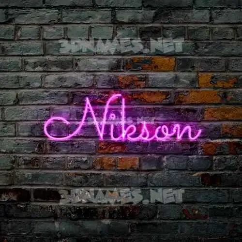 nikson in Pink Neon style - 3D name wallpaper nikson in Pink Neon style - 3D name wallpaper