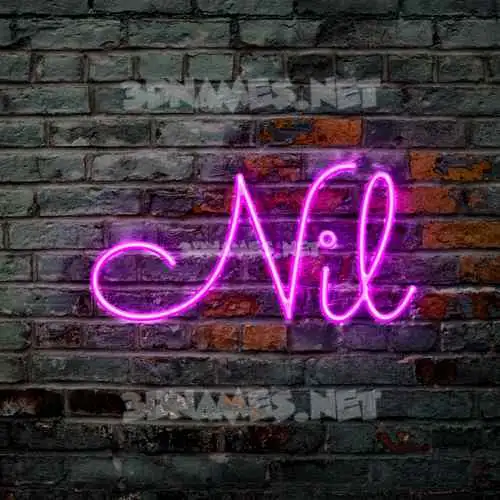 nil in Pink Neon style - 3D name wallpaper