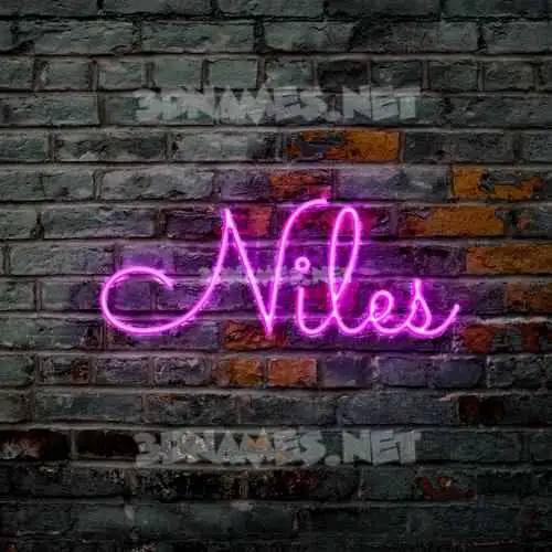 niles in Pink Neon style - 3D name wallpaper niles in Pink Neon style - 3D name wallpaper
