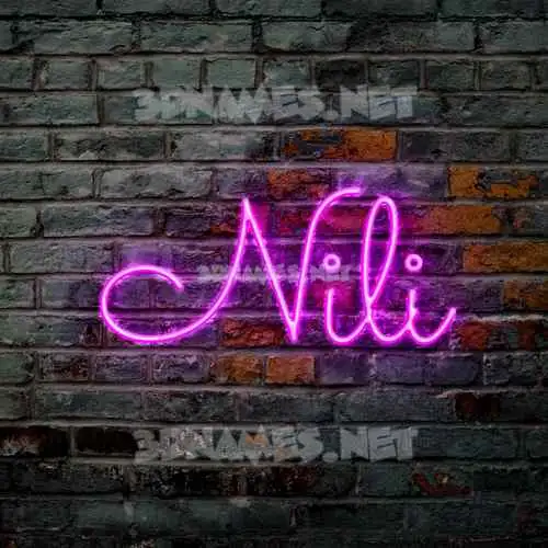 nili in Pink Neon style - 3D name wallpaper nili in Pink Neon style - 3D name wallpaper