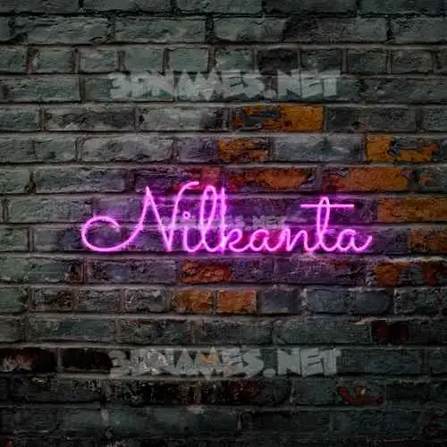 nilkanta in Pink Neon style - 3D name wallpaper