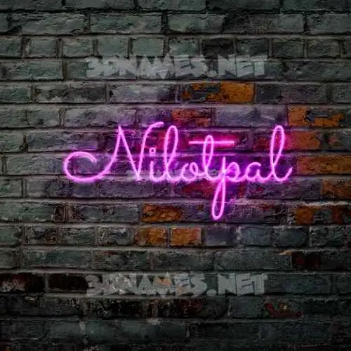 nilotpal in Pink Neon style - 3D name wallpaper