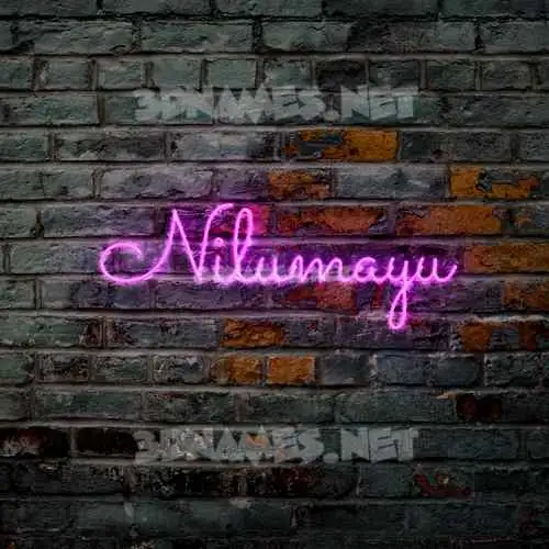nilumayu in Pink Neon style - 3D name wallpaper