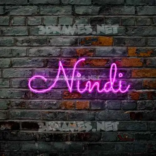 nindi in Pink Neon style - 3D name wallpaper nindi in Pink Neon style - 3D name wallpaper