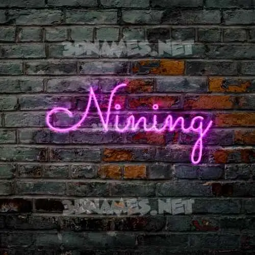 nining in Pink Neon style - 3D name wallpaper nining in Pink Neon style - 3D name wallpaper