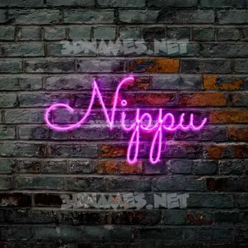 nippu in Pink Neon style - 3D name wallpaper