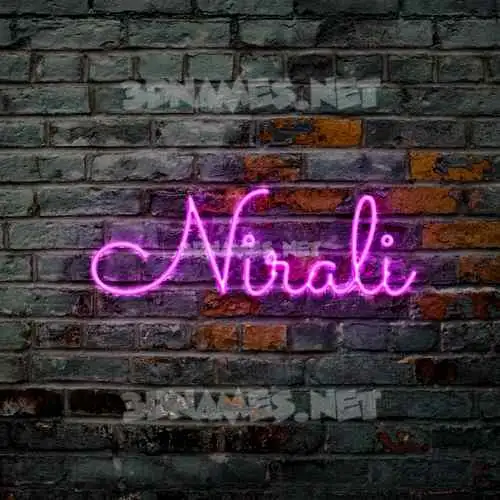 nirali in Pink Neon style - 3D name wallpaper