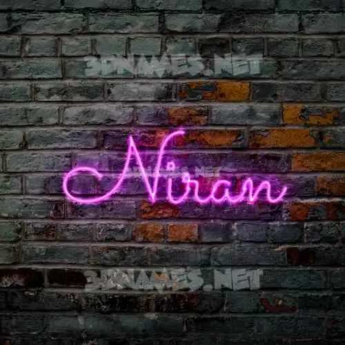 niran in Pink Neon style - 3D name wallpaper