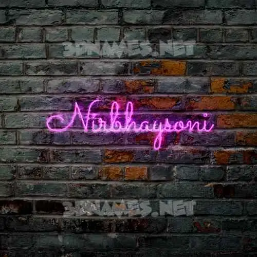 nirbhaysoni in Pink Neon style - 3D name wallpaper nirbhaysoni in Pink Neon style - 3D name wallpaper
