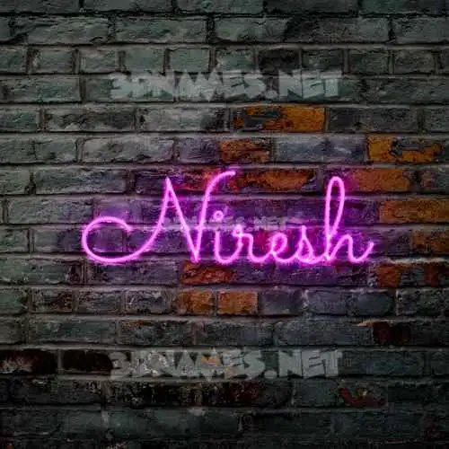 niresh in Pink Neon style - 3D name wallpaper niresh in Pink Neon style - 3D name wallpaper